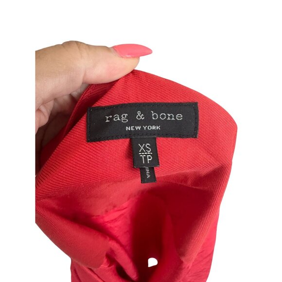 RAG & BONE Red Kimono Detail Long Sleeve Top Size XS - Picture 6 of 9